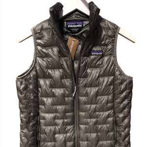 NWT Womens Micro Puff Down Puffer Vest in Feather Grey (silver) (multiple sizes)